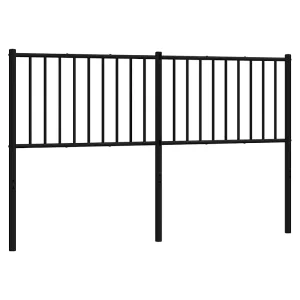 Vervangend hoofdbord metaal zwart 160 cm Vervangend hoofdbord metaal zwart 160 cm