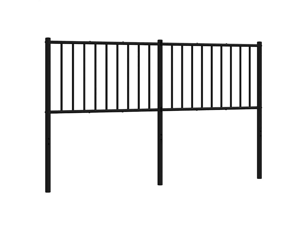 Vervangend hoofdbord metaal zwart 160 cm