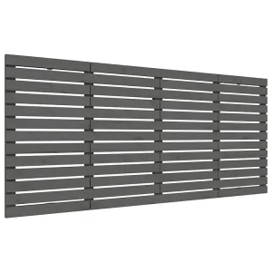 Hoofdbord wandmontage 166x3x91,5 cm massief grenenhout grijs Hoofdbord wandmontage 166x3x91,5 cm massief grenenhout grijs