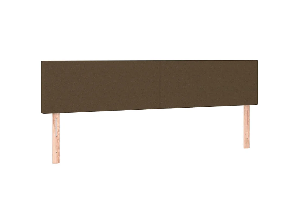 Hoofdborden 160x5x78/88 cm stof donkerbruin