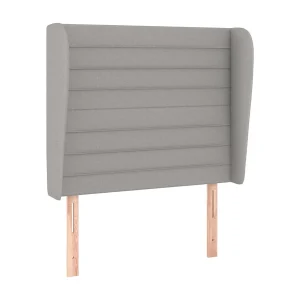 Hoofdbord met randen 83x23x118/128 cm stof lichtgrijs Hoofdbord met randen 83x23x118/128 cm stof lichtgrijs