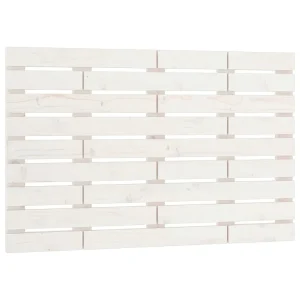 Hoofdbord wandmontage 106x3x63 cm massief grenenhout wit Hoofdbord wandmontage 106x3x63 cm massief grenenhout wit