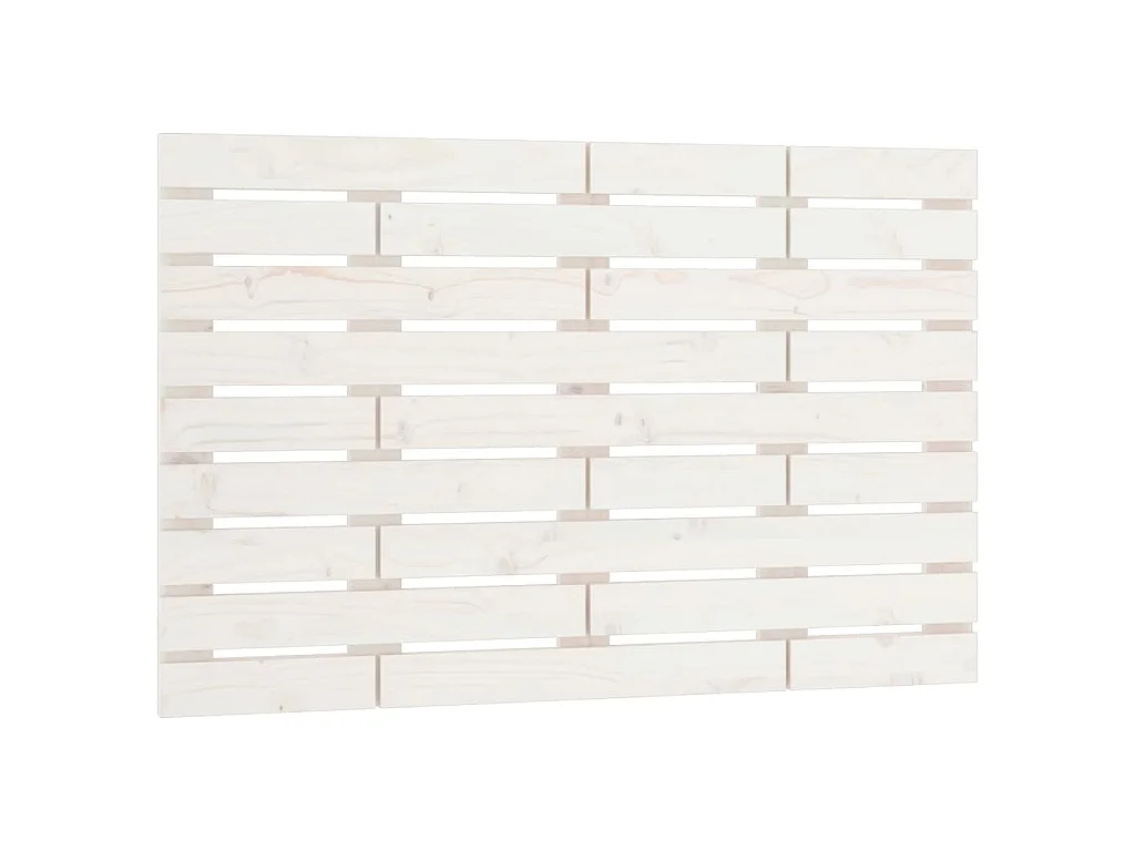 Hoofdbord wandmontage 106x3x63 cm massief grenenhout wit