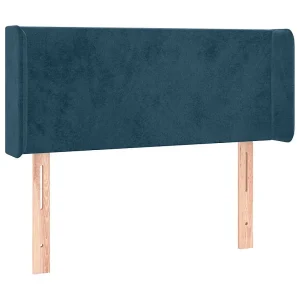 Hoofdbord met randen 93x16x78/88 cm fluweel donkerblauw Hoofdbord met randen 93x16x78/88 cm fluweel donkerblauw