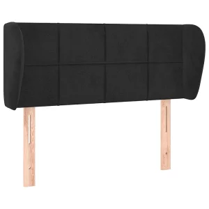 Hoofdbord met randen 83x23x78/88 cm fluweel zwart Hoofdbord met randen 83x23x78/88 cm fluweel zwart