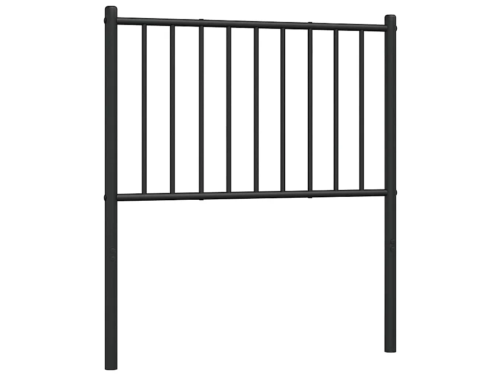Vervangend hoofdbord metaal zwart 75 cm