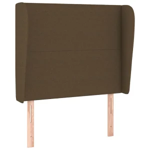 Hoofdbord met randen 83x23x118/128 cm stof donkerbruin Hoofdbord met randen 83x23x118/128 cm stof donkerbruin