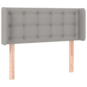 Hoofdbord met randen 93x16x78/88 cm stof lichtgrijs Hoofdbord met randen 93x16x78/88 cm stof lichtgrijs