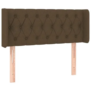 Hoofdbord met randen 103x16x78/88 cm stof donkerbruin Hoofdbord met randen 103x16x78/88 cm stof donkerbruin