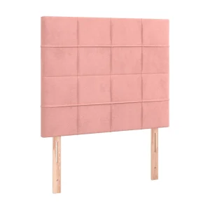Hoofdbord roze 90x5x118/128 cm fluweel Hoofdbord roze 90x5x118/128 cm fluweel