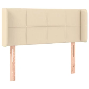 Hoofdbord met randen 93x16x78/88 cm stof crèmekleurig Hoofdbord met randen 93x16x78/88 cm stof crèmekleurig