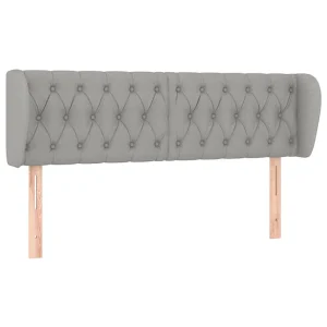 Hoofdbord met randen 163x23x78/88 cm stof lichtgrijs Hoofdbord met randen 163x23x78/88 cm stof lichtgrijs