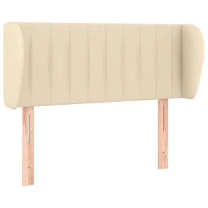Hoofdbord met randen 103x23x78/88 cm stof crèmekleurig Hoofdbord met randen 103x23x78/88 cm stof crèmekleurig
