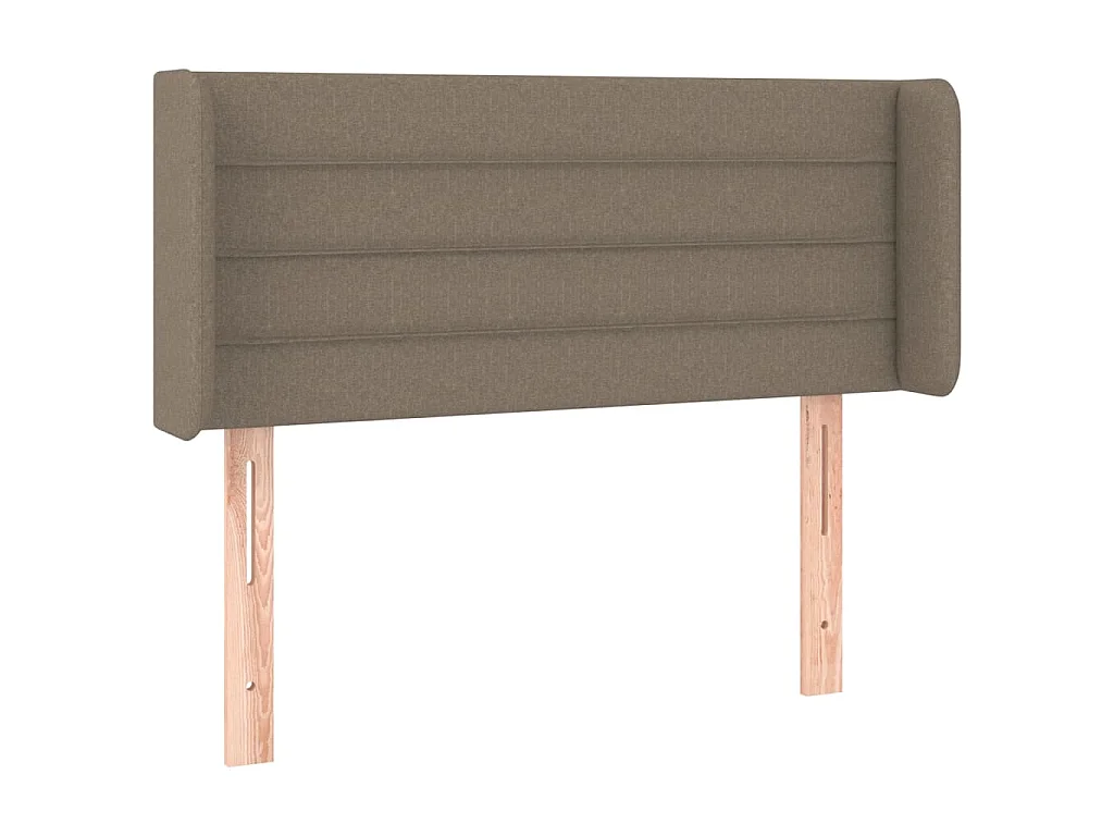 Hoofdbord met randen 103x16x78/88 cm stof taupe