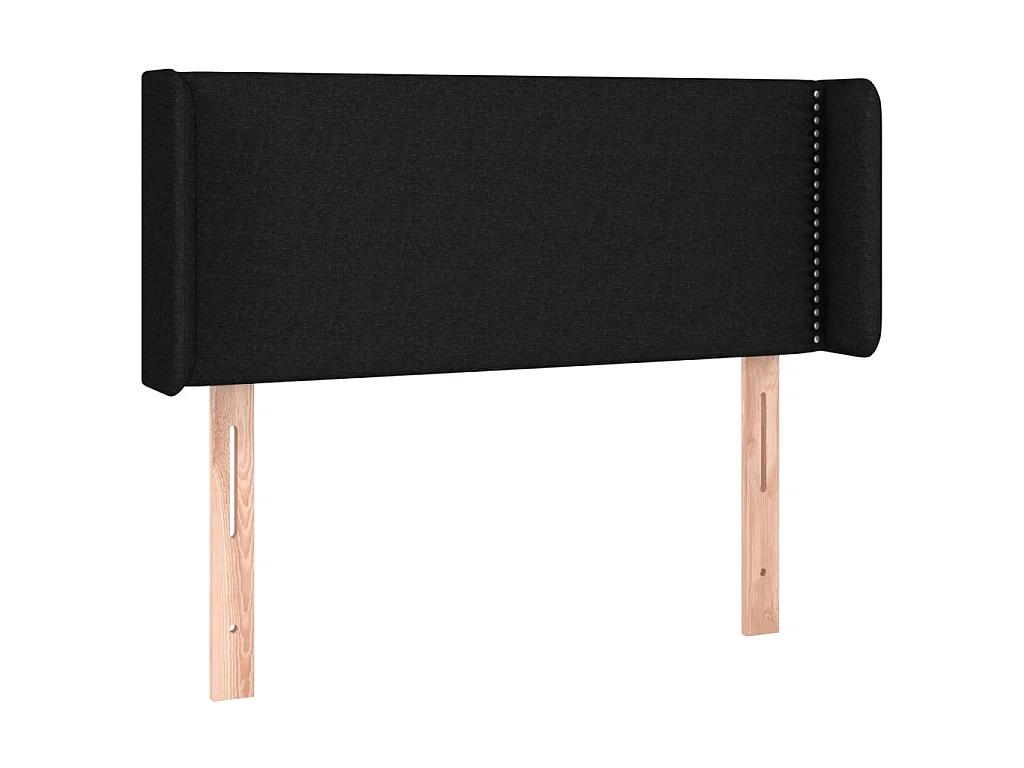 Hoofdbord met randen 93x16x78/88 cm stof zwart