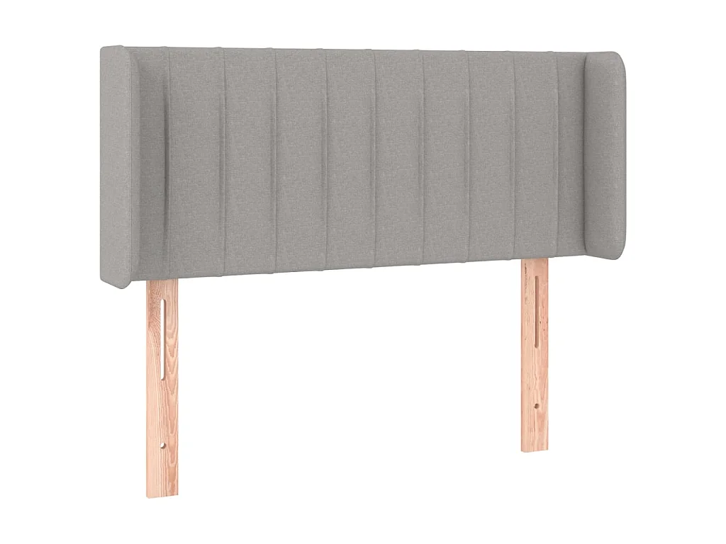 Hoofdbord met randen 83x16x78/88 cm stof lichtgrijs
