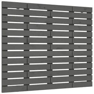 Hoofdbord wandmontage 146x3x91,5 cm massief grenenhout grijs Hoofdbord wandmontage 146x3x91,5 cm massief grenenhout grijs