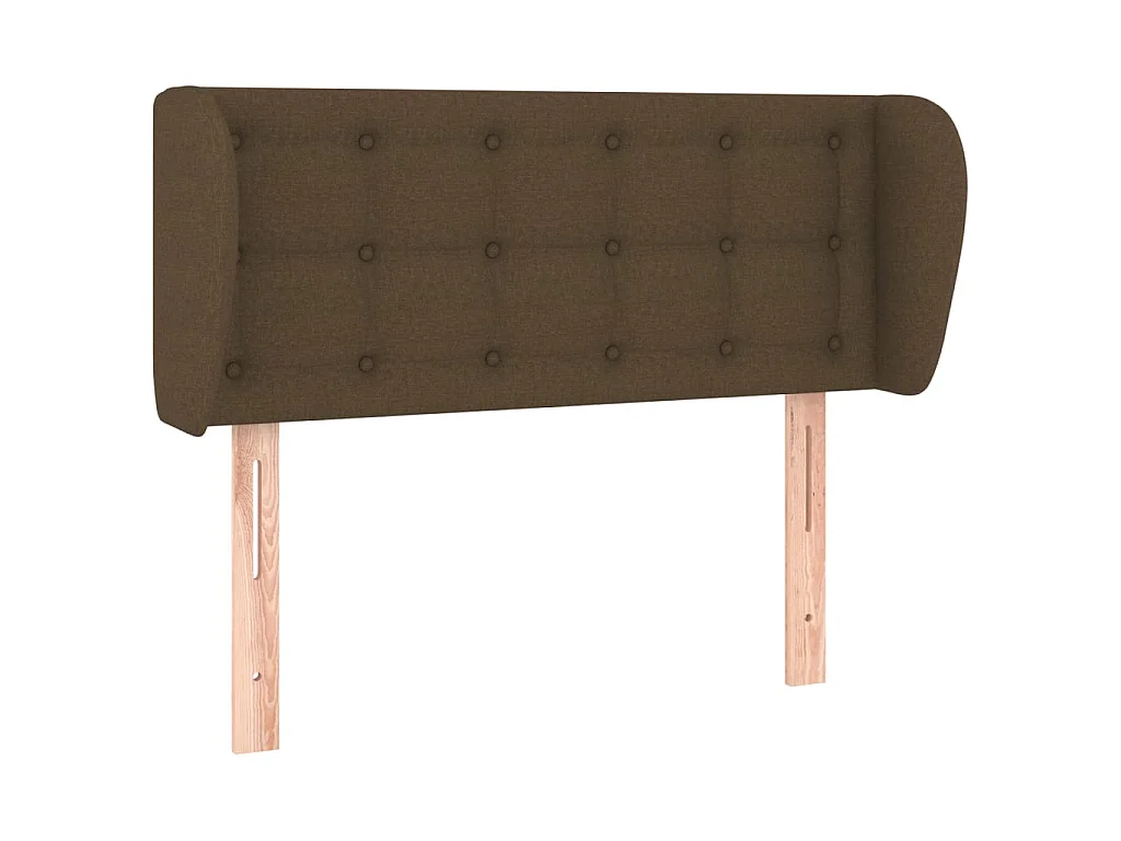 Hoofdbord met randen 83x23x78/88 cm stof donkerbruin