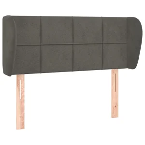 Hoofdbord met randen 93x23x78/88 cm fluweel donkergrijs Hoofdbord met randen 93x23x78/88 cm fluweel donkergrijs