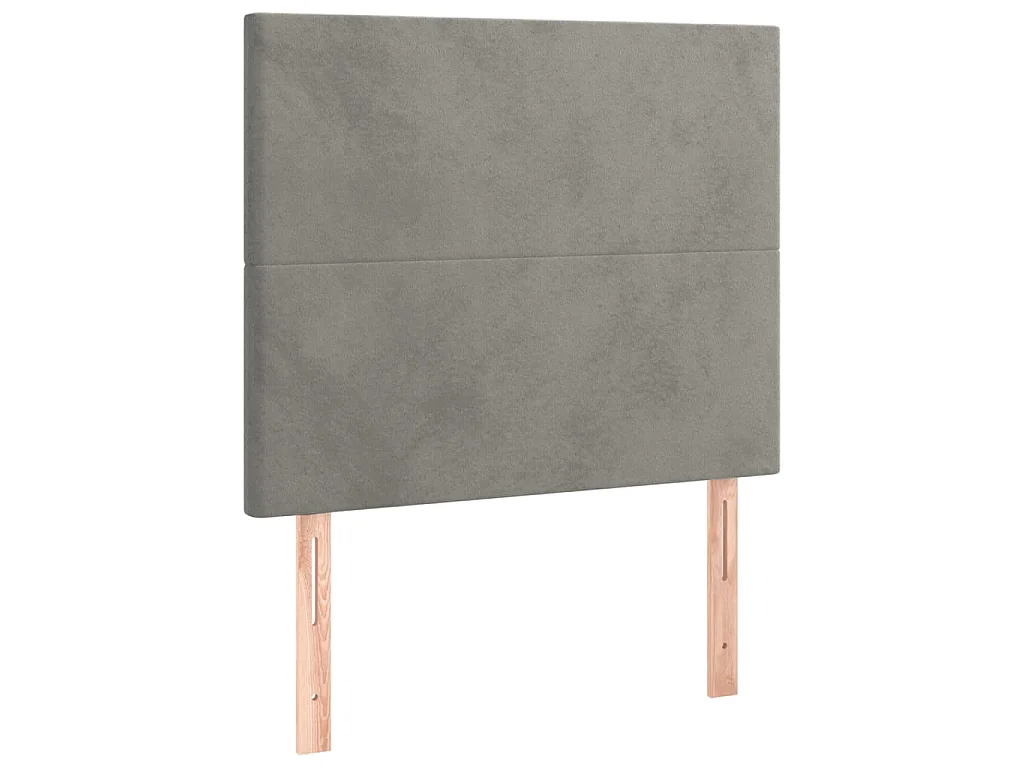Hoofdbord lichtgrijs 100x5x118/128 cm fluweel