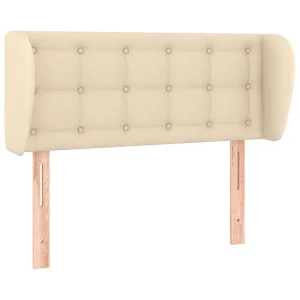 Hoofdbord met randen 83x23x78/88 cm stof crèmekleurig Hoofdbord met randen 83x23x78/88 cm stof crèmekleurig
