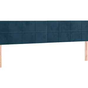 Hoofdbord met randen 183x16x78/88 cm fluweel donkerblauw Hoofdbord met randen 183x16x78/88 cm fluweel donkerblauw