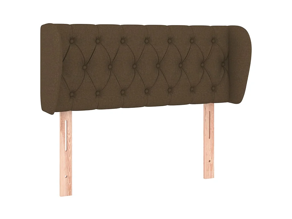 Hoofdbord met randen 103x23x78/88 cm stof donkerbruin