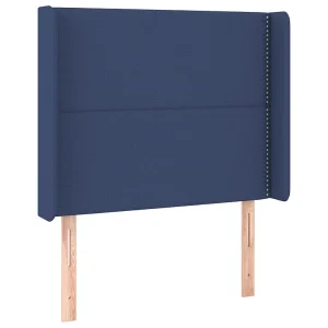 Hoofdbord met randen 103x16x118/128 cm stof blauw Hoofdbord met randen 103x16x118/128 cm stof blauw