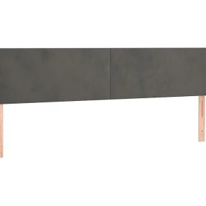 Hoofdbord met randen 183x16x78/88 cm fluweel donkergrijs Hoofdbord met randen 183x16x78/88 cm fluweel donkergrijs
