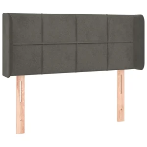 Hoofdbord met randen 103x16x78/88 cm fluweel donkergrijs