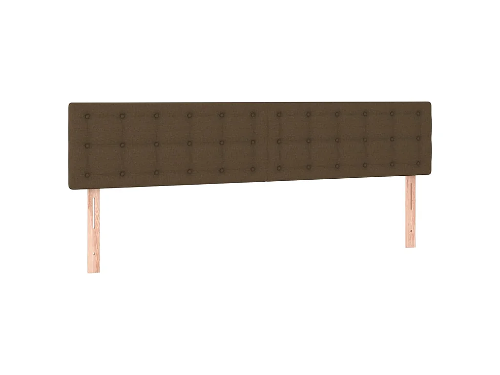 Hoofdborden 180x5x78/88 cm stof donkerbruin