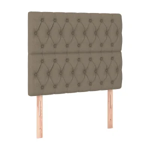 Hoofdbord taupe 100x7x118/128 cm Stof Hoofdbord taupe 100x7x118/128 cm Stof
