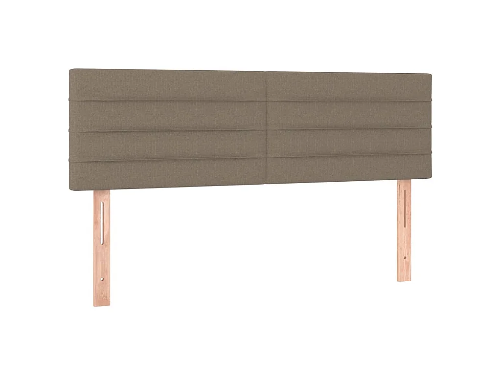 Hoofdborden 144x5x78/88 cm stof taupe