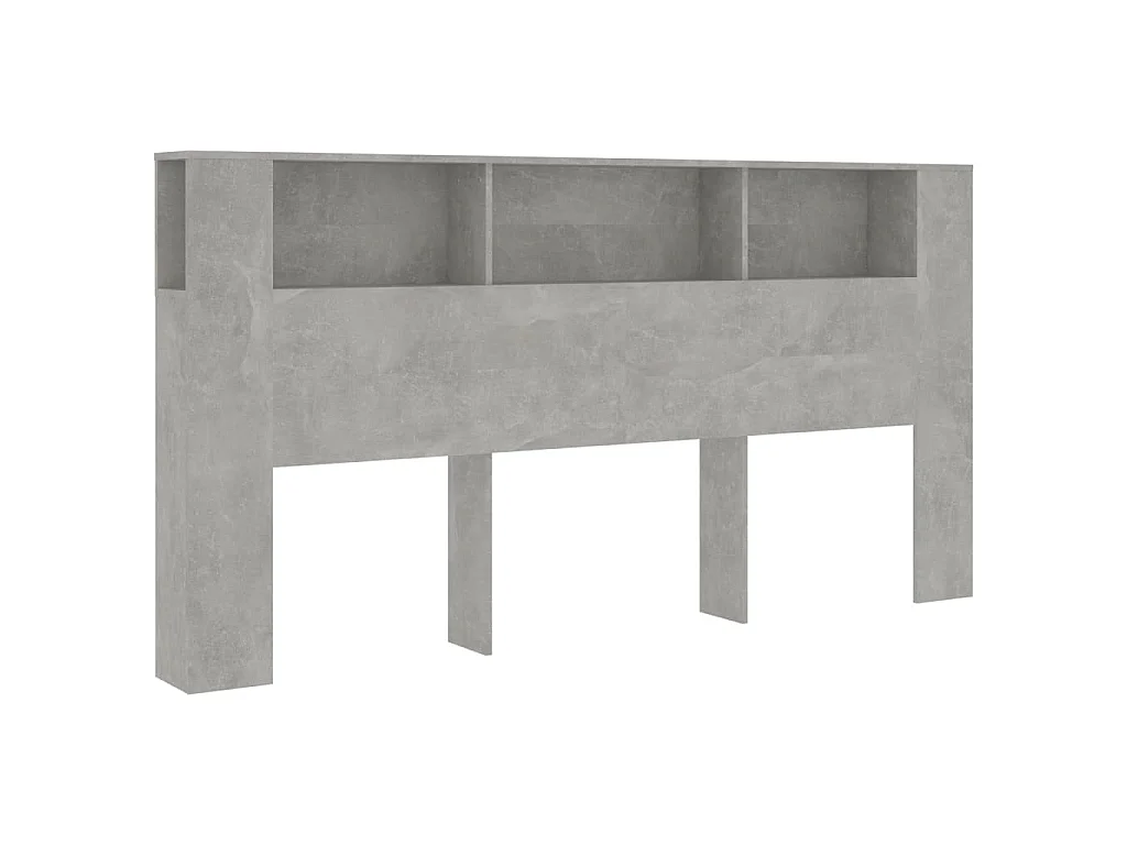 Hoofdbordkast 200x18,5x104,5 cm betongrijs