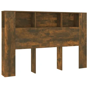 Hoofdbordkast 160×18,5×104,5 cm gerookt eikenkleurig