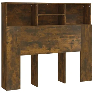 Hoofdbordkast 120x19x103,5 cm gerookt eikenkleurig