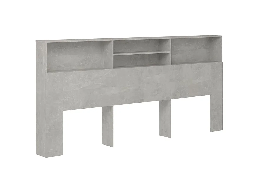 Hoofdbordkast 220x19x103,5 cm betongrijs