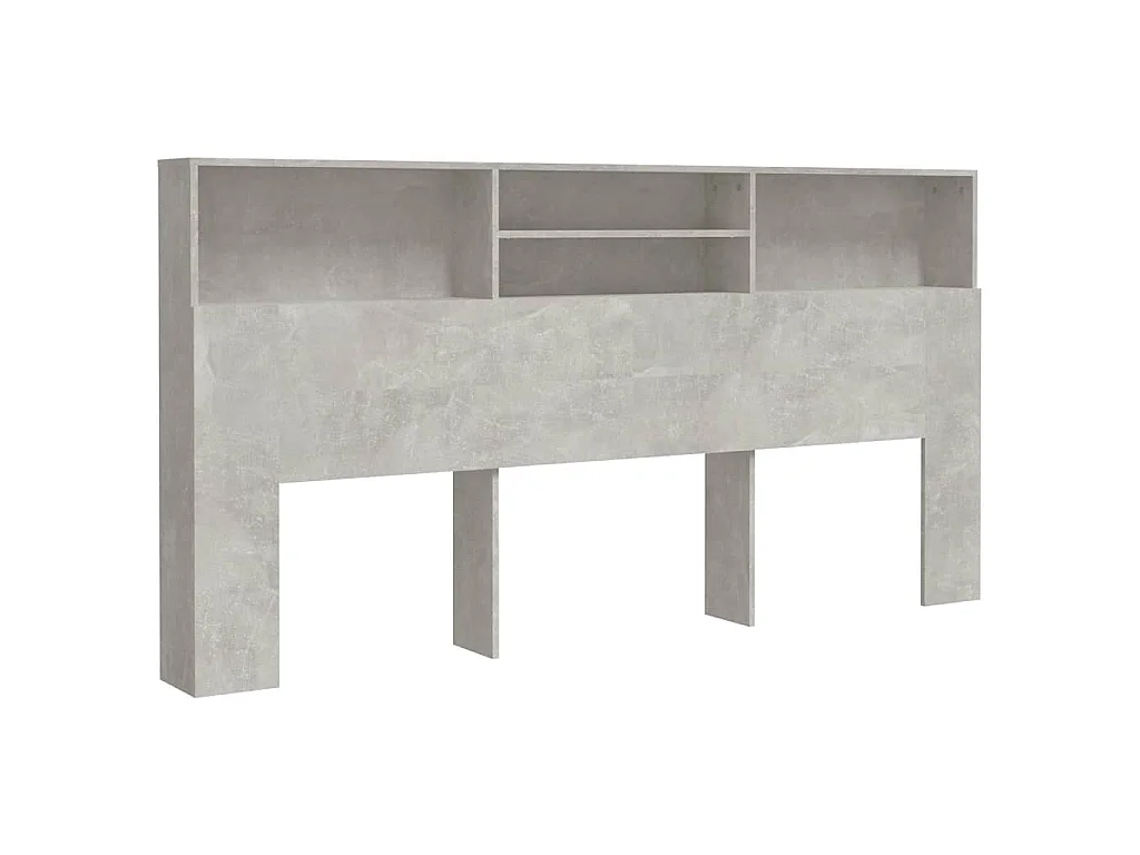 Hoofdbordkast 200x19x103,5 cm betongrijs