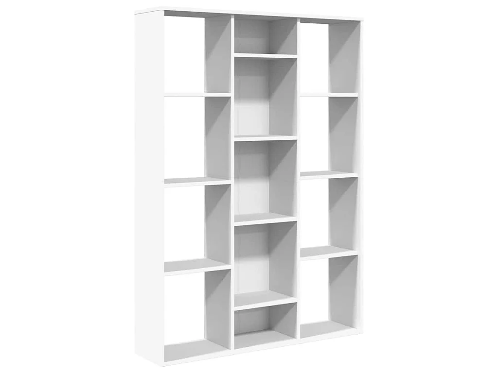 Kamerscherm/boekenkast 100x24x140 cm bewerkt hout wit