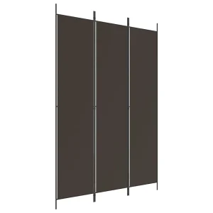 Kamerscherm met 3 panelen 150×220 cm stof bruin Kamerscherm met 3 panelen 150×220 cm stof bruin