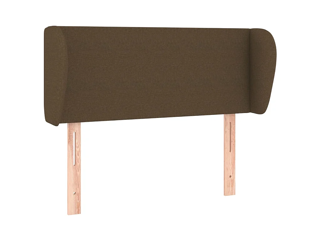 Hoofdbord met randen 93x23x78/88 cm stof donkerbruin
