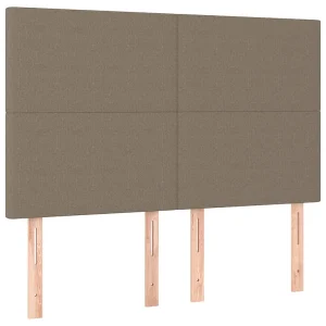 Hoofdbord taupe 144x5x118/128 cm Stof Hoofdbord taupe 144x5x118/128 cm Stof