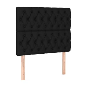 Hoofdbord zwart 100x7x118/128 cm Stof Hoofdbord zwart 100x7x118/128 cm Stof