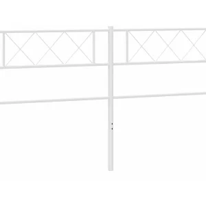 Vervangend hoofdbord 200 cm metaal wit Vervangend hoofdbord 200 cm metaal wit