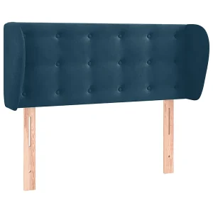 Hoofdbord met randen 93x23x78/88 cm fluweel donkerblauw Hoofdbord met randen 93x23x78/88 cm fluweel donkerblauw