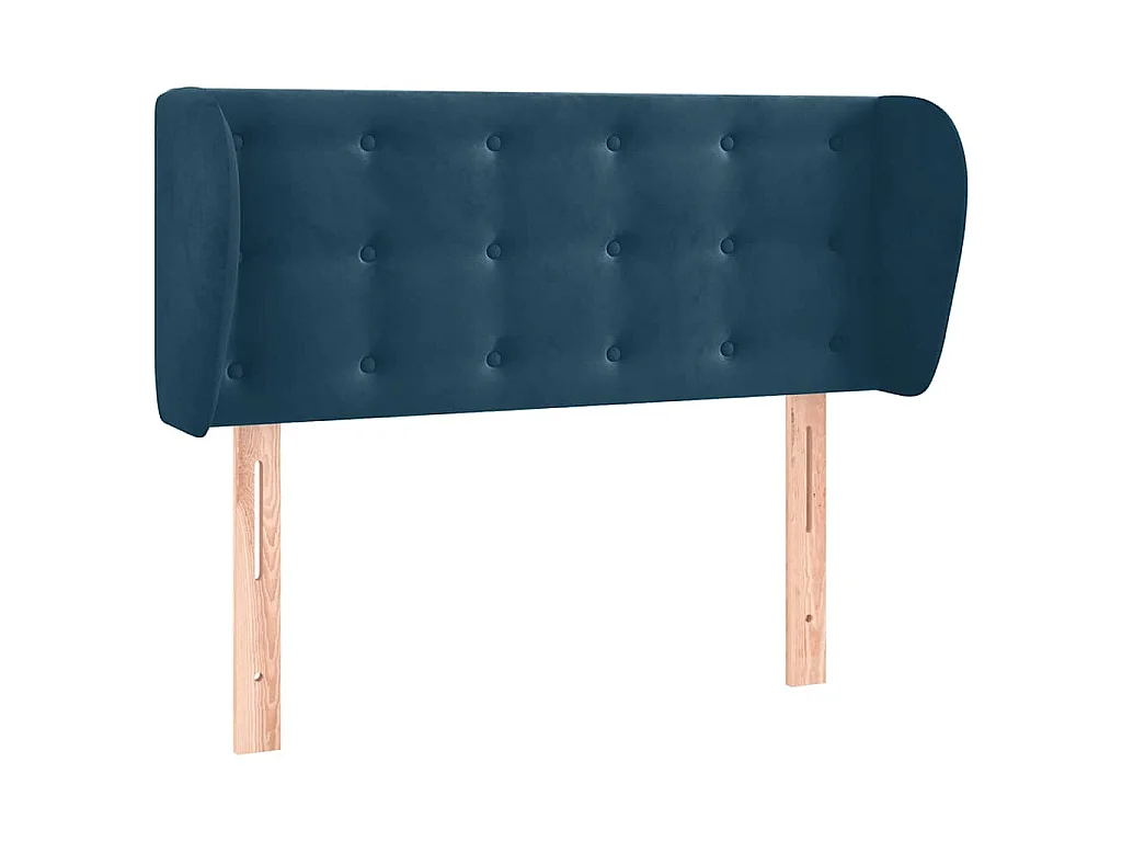 Hoofdbord met randen 93x23x78/88 cm fluweel donkerblauw
