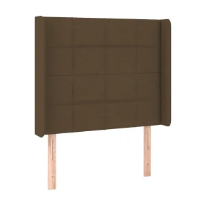 Hoofdbord met randen 93x16x118/128 cm stof donkerbruin Hoofdbord met randen 93x16x118/128 cm stof donkerbruin