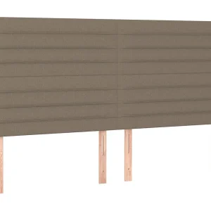 Hoofdbord taupe 160x5x118/128 cm Stof Hoofdbord taupe 160x5x118/128 cm Stof
