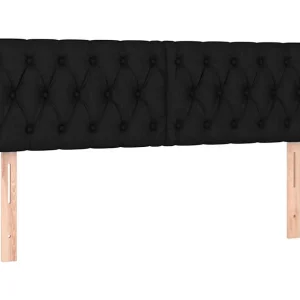 Hoofdborden 160x7x78/88 cm stof zwart Hoofdborden 160x7x78/88 cm stof zwart