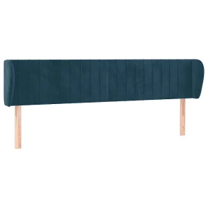 Hoofdbord met randen 183x23x78/88 cm fluweel donkerblauw Hoofdbord met randen 183x23x78/88 cm fluweel donkerblauw